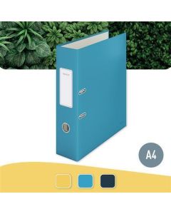 Pákový pořadač "Cosy Soft Touch", matně modrá, karton, A4, 180°, 80 mm, LEITZ