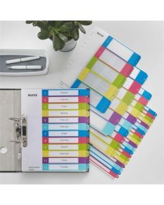 Celoplastové rejstříky "Wow", A4 Maxi, 1-5, LEITZ