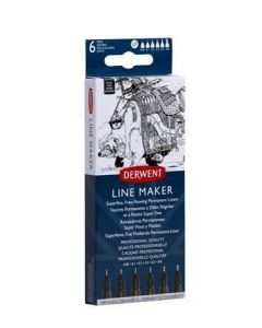 Linery "Line Marker", sada 6ks, 0,05/0,1/0,2/ 0,3/0,5/0,8 mm, DERWENT 2305559