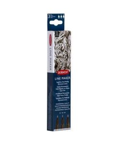 Linery "Line Marker", sada 3 ks, 0,1/ 0,3/0,5 mm, DERWENT 2305560