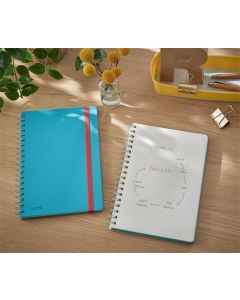 Spirálový sešit "Cosy Soft Touch", matně modrá, čtverečkovaný, B5, 80 listů, LEITZ