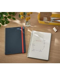Spirálový sešit "Cosy Soft Touch", matně šedá, čtverečkovaný, B5, 80 listů, LEITZ