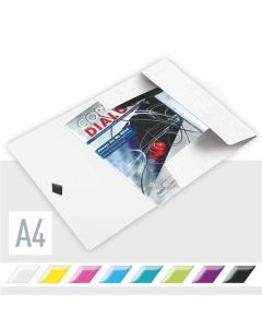 Desky s gumičkou "Wow", bílá, A4, PP, LEITZ