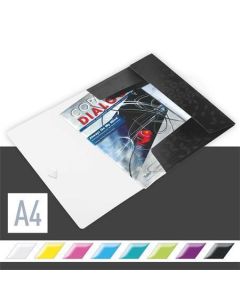 Desky s gumičkou "Wow", černá, A4, PP, LEITZ