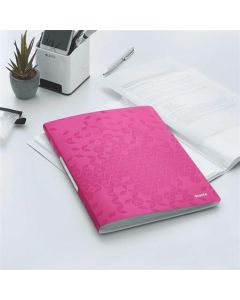 Katalogová kniha "Wow", růžová, 20 kapes, A4, LEITZ