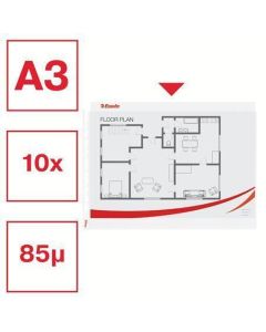 Euroobaly, na šířku, čirá, A3, 85 mikronů, pomerančový povrch, ESSELTE