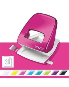 Děrovačka "Nexxt Style 5008", metalická růžová, 30 listů, LEITZ