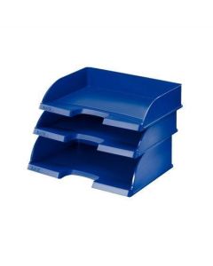 Odkladač "Plus Jumbo", modrá, z boku otevřený, plast, LEITZ