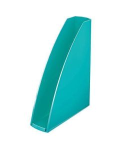 Stojan na časopisy "Wow", metalická ledově modrá, 60 mm, plast, LEITZ