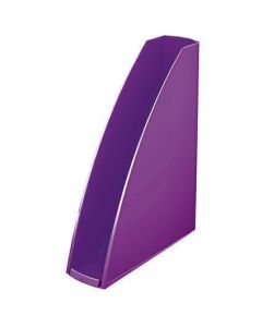 Stojan na časopisy "Wow", metalická fialová, 60 mm, plast, LEITZ