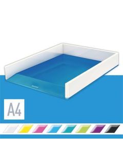 Dvoubarevný odkladač “Wow”, modrá, plast, LEITZ