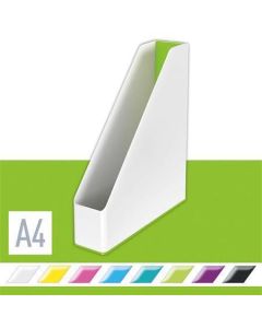 Stojan na časopisy "Wow", zelená, dvoubarevný, 73 mm, plast, LEITZ