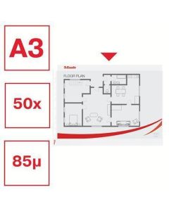 Euroobaly, na šířku, čirá, A3, 75 mikronů, pomerančový povrch, ESSELTE