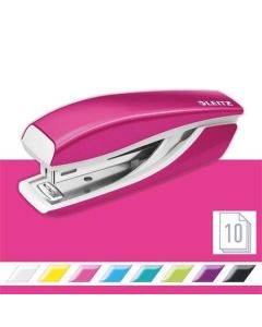 Sešívačka "Nexxt Wow 5528", růžová, mini, No.10, 10 listů, kov, LEITZ