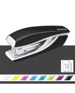 Sešívačka "Nexxt Wow 5528", černá, mini, No.10, 10 listů, kov, LEITZ