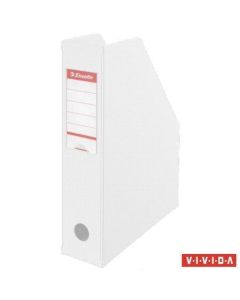 Stojan na časopisy, skládací, Vivida bílá, 70 mm, PVC/karton, ESSELTE