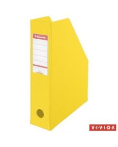 Stojan na časopisy, skládací, Vivida žlutá, 70 mm, PVC/karton, ESSELTE