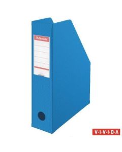 Stojan na časopisy, skládací, Vivida modrá, 70 mm, PVC/karton, ESSELTE