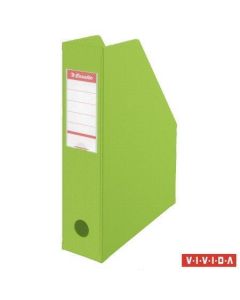 Stojan na časopisy, skládací, Vivida zelená, 70 mm, PVC/karton, ESSELTE