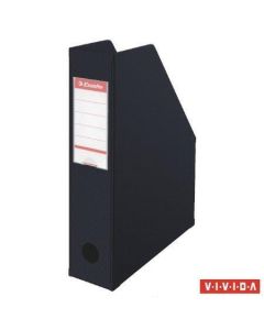 Stojan na časopisy, skládací, Vivida černá, 70 mm, PVC/karton, ESSELTE