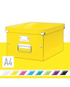 Krabice "Click&Store", žlutá, lesklá, A4, LEITZ