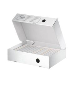 Archivační box "Infinity", bílá, A4, 80 mm, horizontální, LEITZ