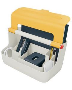 Přenosný box "Cosy", žlutá, s organizérem, LEITZ 61250019