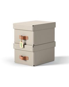 Úložný box "Puro", pískově béžová, velikost S, 2 ks/balení, LEITZ 61470012