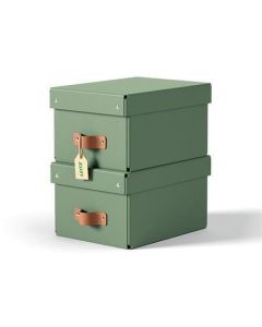 Úložný box "Puro", šalvějově zelená, velikost S, 2 ks/balení, LEITZ 61470050