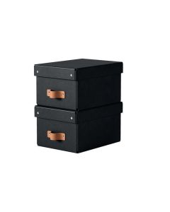 Úložný box "Puro", černá, velikost S, 2 ks/balení, LEITZ 61470095