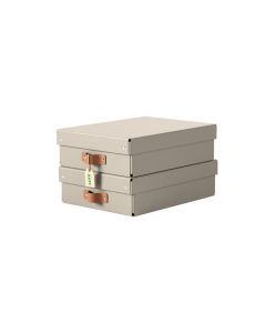 Úložný box "Puro", pískově béžová, velikost M - nízký, 2 ks/balení, LEITZ 61480012