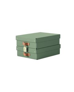 Úložný box "Puro", šalvějově zelená, velikost M - nízký, 2 ks/balení, LEITZ 61480050