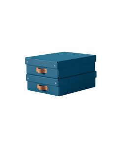 Úložný box "Puro", oceánově modrá, velikost M - nízký, 2 ks/balení, LEITZ 61480068