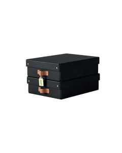 Úložný box "Puro", černá, velikost M - nízký, 2 ks/balení, LEITZ 61480095