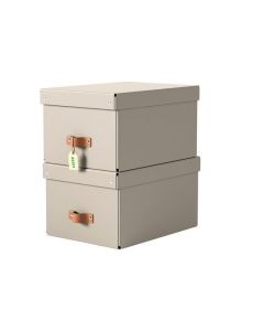 Úložný box "Puro", pískově béžová, velikost M, 2 ks/balení, LEITZ 61490012