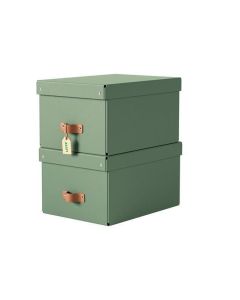 Úložný box "Puro", šalvějově zelená, velikost M, 2 ks/balení, LEITZ 61490050
