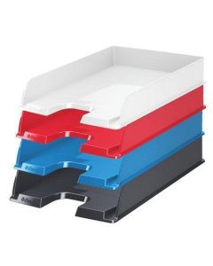 Odkladač "Europost", Vivida černá, plast, ESSELTE