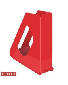 Stojan na časopisy "Europost", Vivida červená, 68 mm, plast, ESSELTE