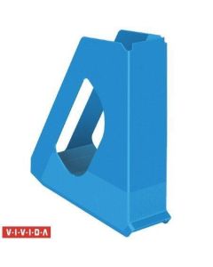 Stojan na časopisy "Europost", Vivida modrá, 68 mm, plast, ESSELTE