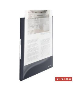 Katalogová kniha s přední kapsou "Vivida", černá, A4, 40 kapes, ESSELTE