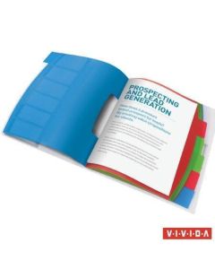 Třídicí desky Esselte "Vivida", transparentní, A4, 6 částí, plast, ESSELTE