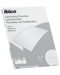 Laminovací fólie "Light", 80 mikronů, A4, lesklá, 100 ks, IBICO 627308