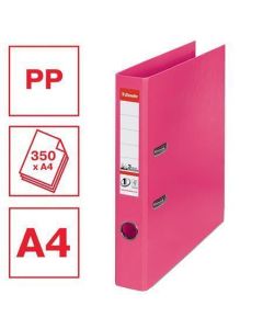 Pákový pořadač "Standard", ochranné spodní kování, fuchsia, 50 mm, A4, PP, ESSELTE