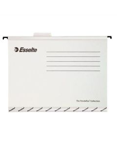 Zesílené závěsné desky "Classic", bílá, A4, recyklovaný karton, ESSELTE
