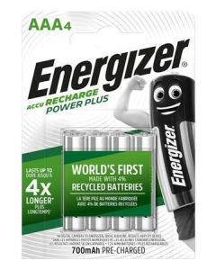 Nabíjecí baterie, AAA, 4x700 mAh, ENERGIZER "Power Plus"