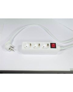 Prodlužovací kabel, 3 zásuvky, 1,5 m, s vypínačem