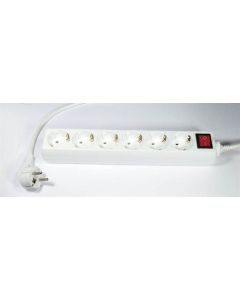 Prodlužovací kabel, 6 zásuvek, 5 m, s vypínačem