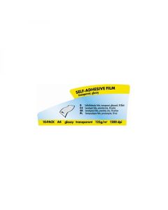 Logo samolepicí fólie, čirá, lesklá, průhledná, A4, 125 g/m2, 1200dpi, 10 listů, pro laserové tiskárny, L