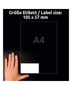 Avery Zweckform etikety 105mm x 57mm, A4, bílé, 10 etiket, baleno po 100 ks, 3425, pro laserové a inkoustové tiskárny, kopírky