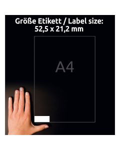 Avery Zweckform etikety 52.5 x 21.2 mm, A4, bílé, 56 etiket, baleno po 100 ks, 3668, pro laserové a inkoustové tiskárny, kopírky